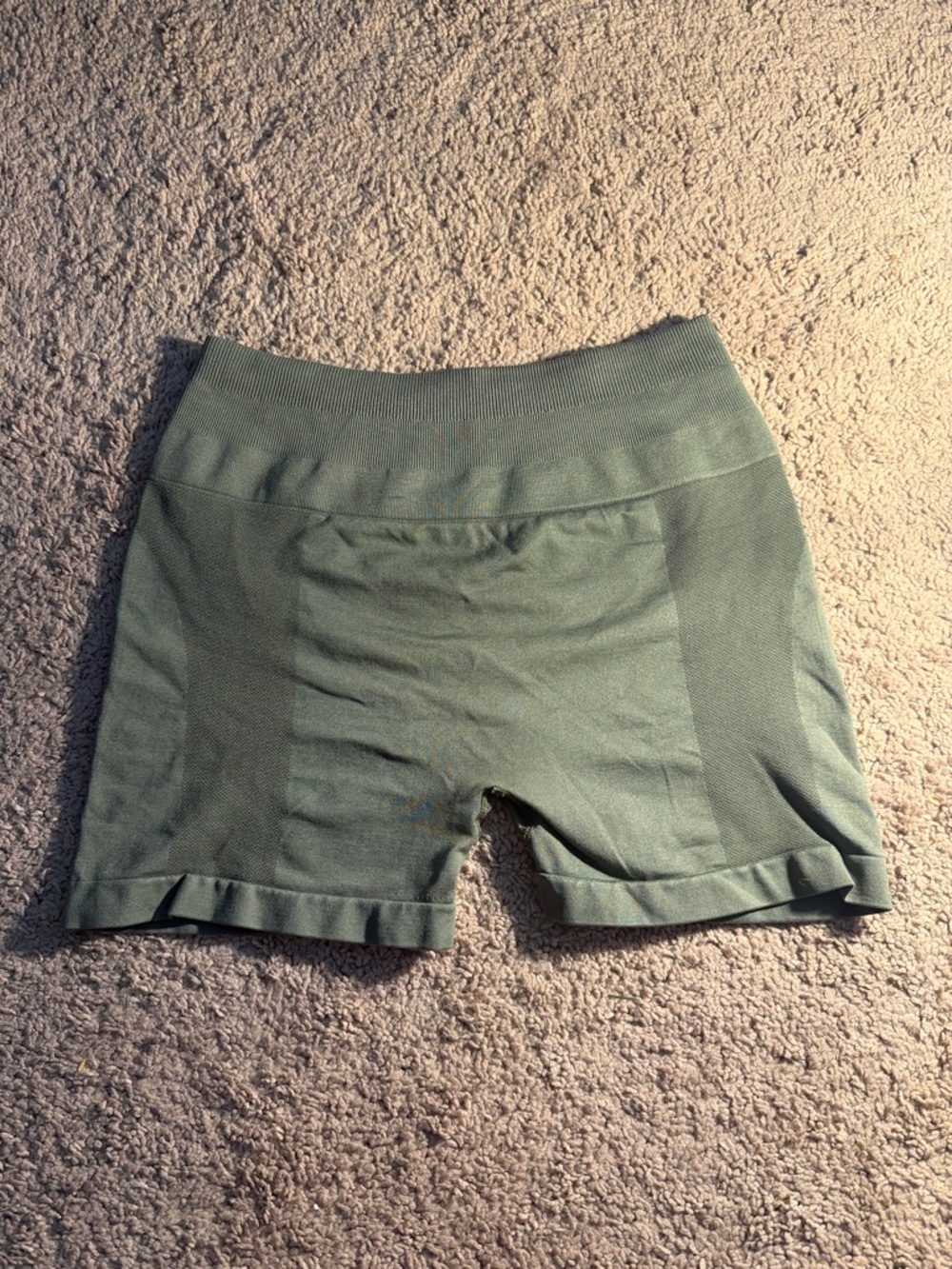 High-Rise Seamless Olive Bike Shorts for Women
